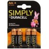 #DURACELL AA SIMPLY BATTERY PK4